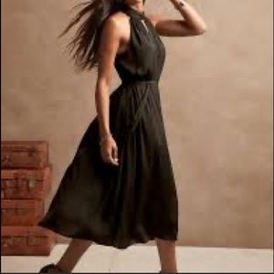 NEW WITH TAGS - Banana Republic Twist Neck Satin Dress